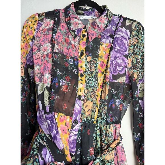 Zara Amelie floral dress size Medium - Picture 8 of 12